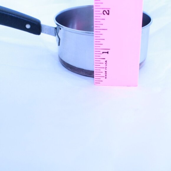 Revere Ware 1801 Copper Bottom 1/2 Cup Measuring Cup - Mini Saucepan 1/4 & 1/2 - Picture 8 of 8